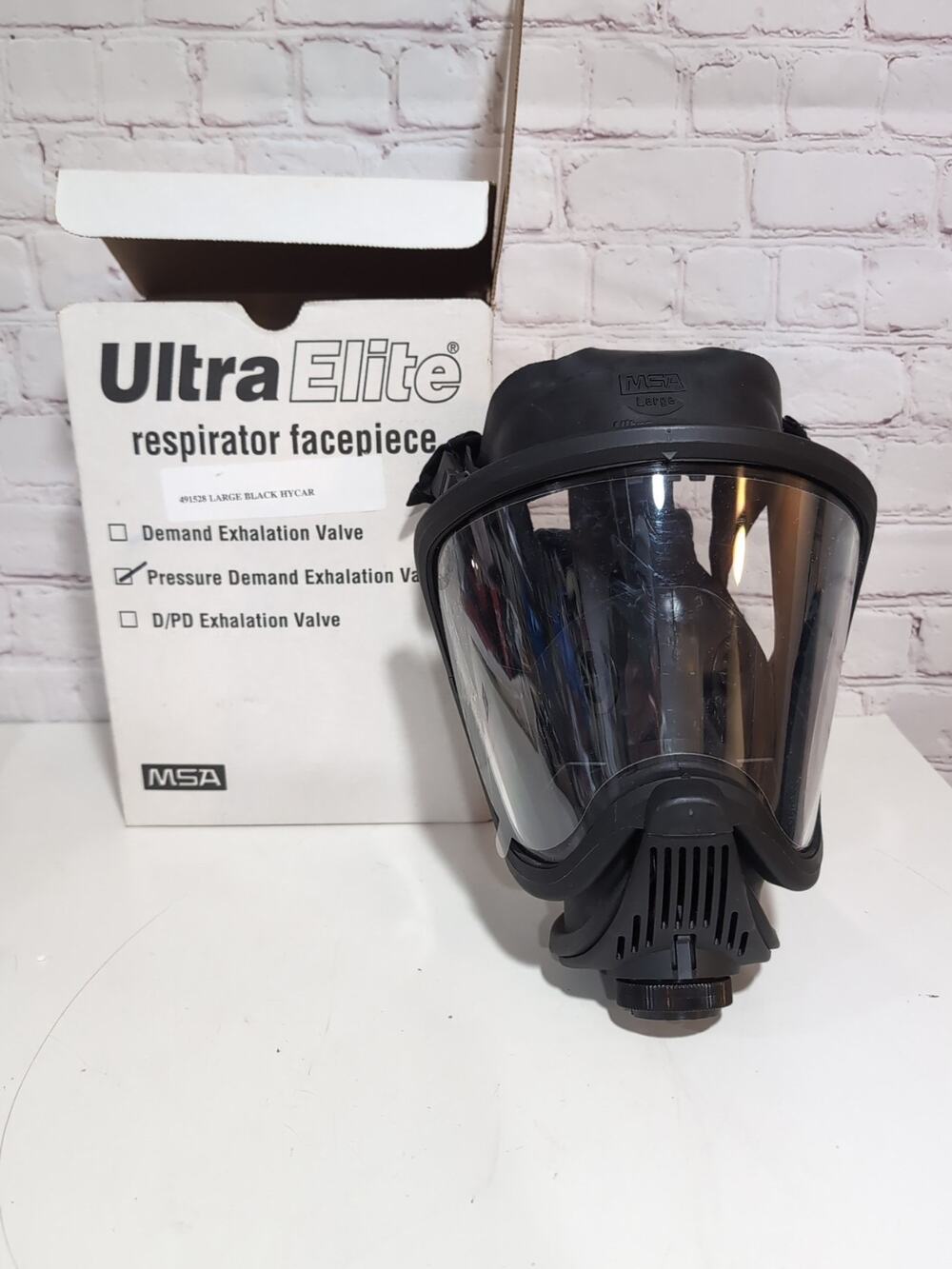 MSA Ultra Elite Respirator Facepiece 491528 Large Black Hycar Pressure Demand